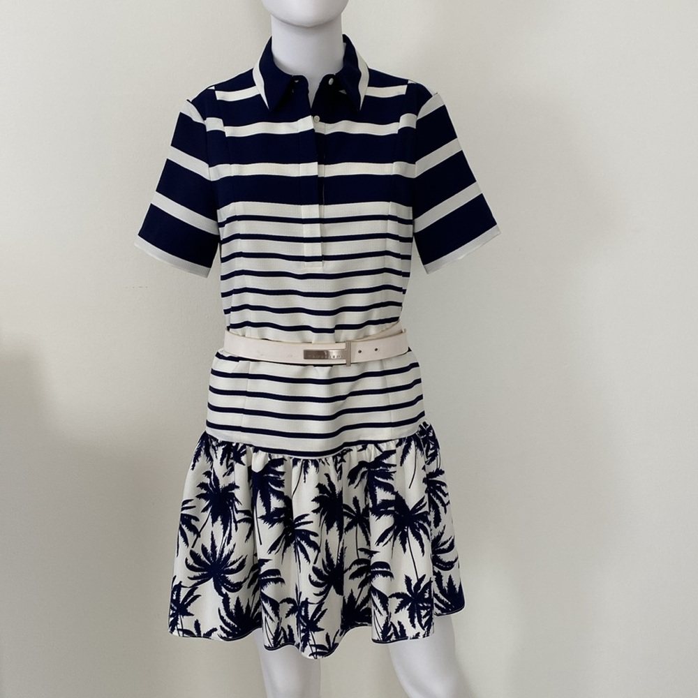 ZOA New York Dress Stripes Ruffle Hem